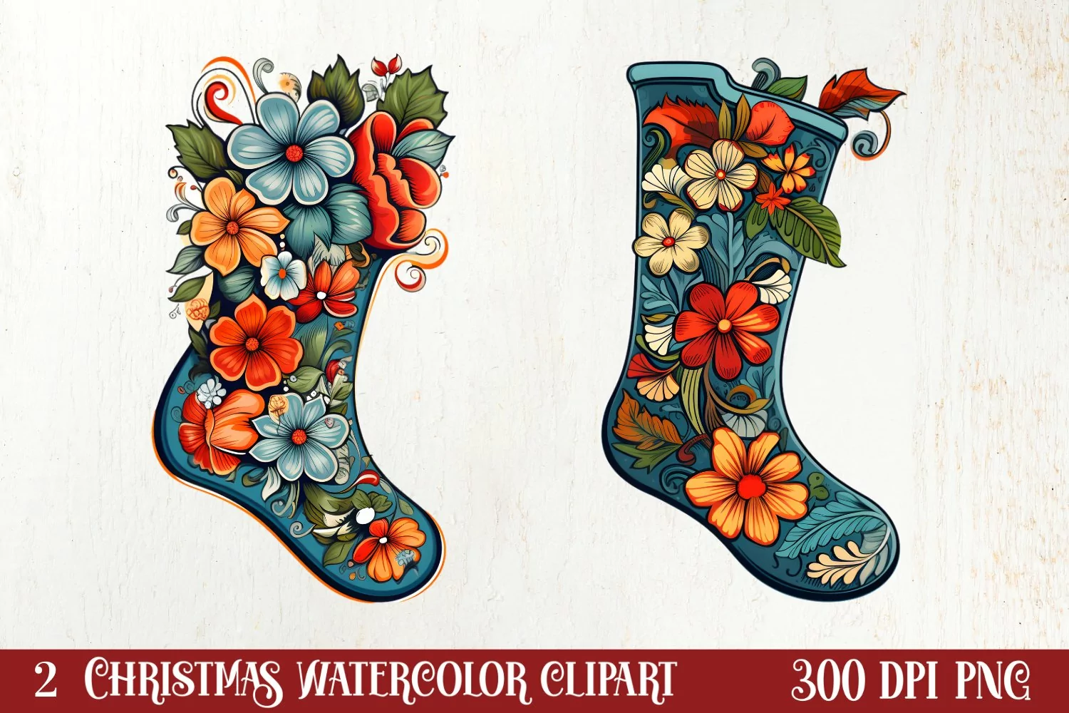 Christmas Fork Art Sublimation Clipart, Christmas Clipart product image 1
