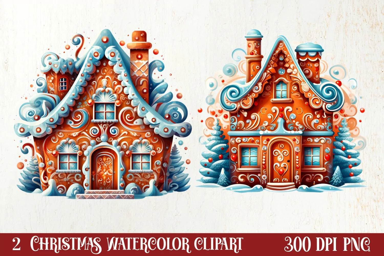 Christmas Fork Art Sublimation Clipart, Christmas Clipart product image 1