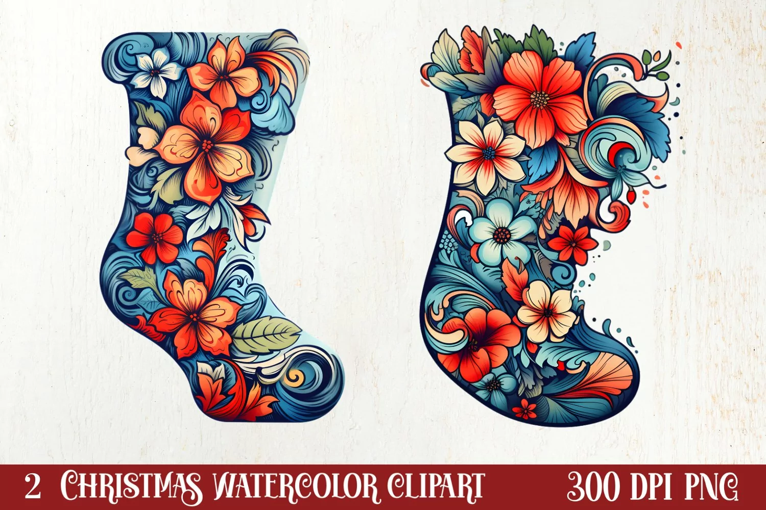 Christmas Fork Art Sublimation Clipart, Christmas Clipart product image 1