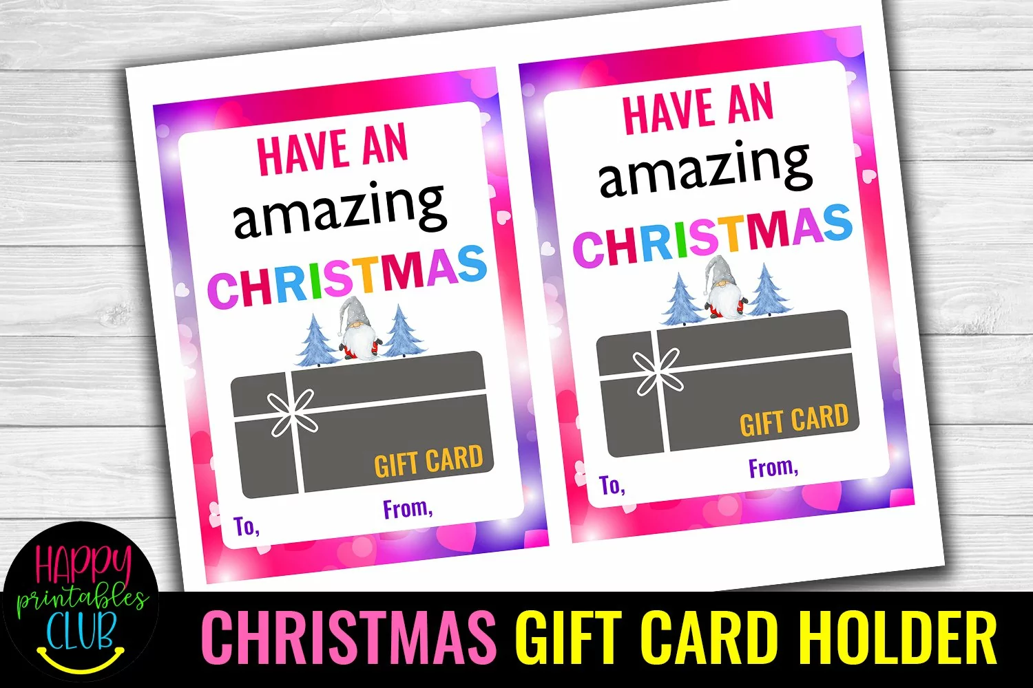 CHRISTMAS GIFT CARD HOLDER PRINTABLE- GIFT CARD HOLDER FOR TEACHERS-GIFT CARD HOLDER FOR BUSINESS