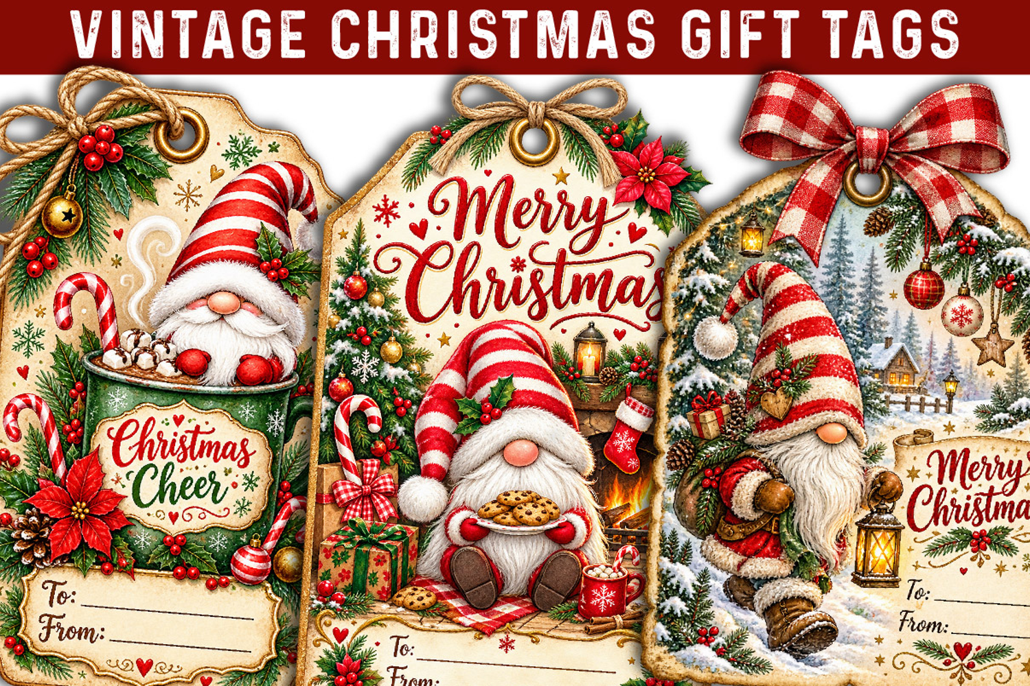 Christmas Gift Tags, Christmas labels, Christmas label tags product image 1