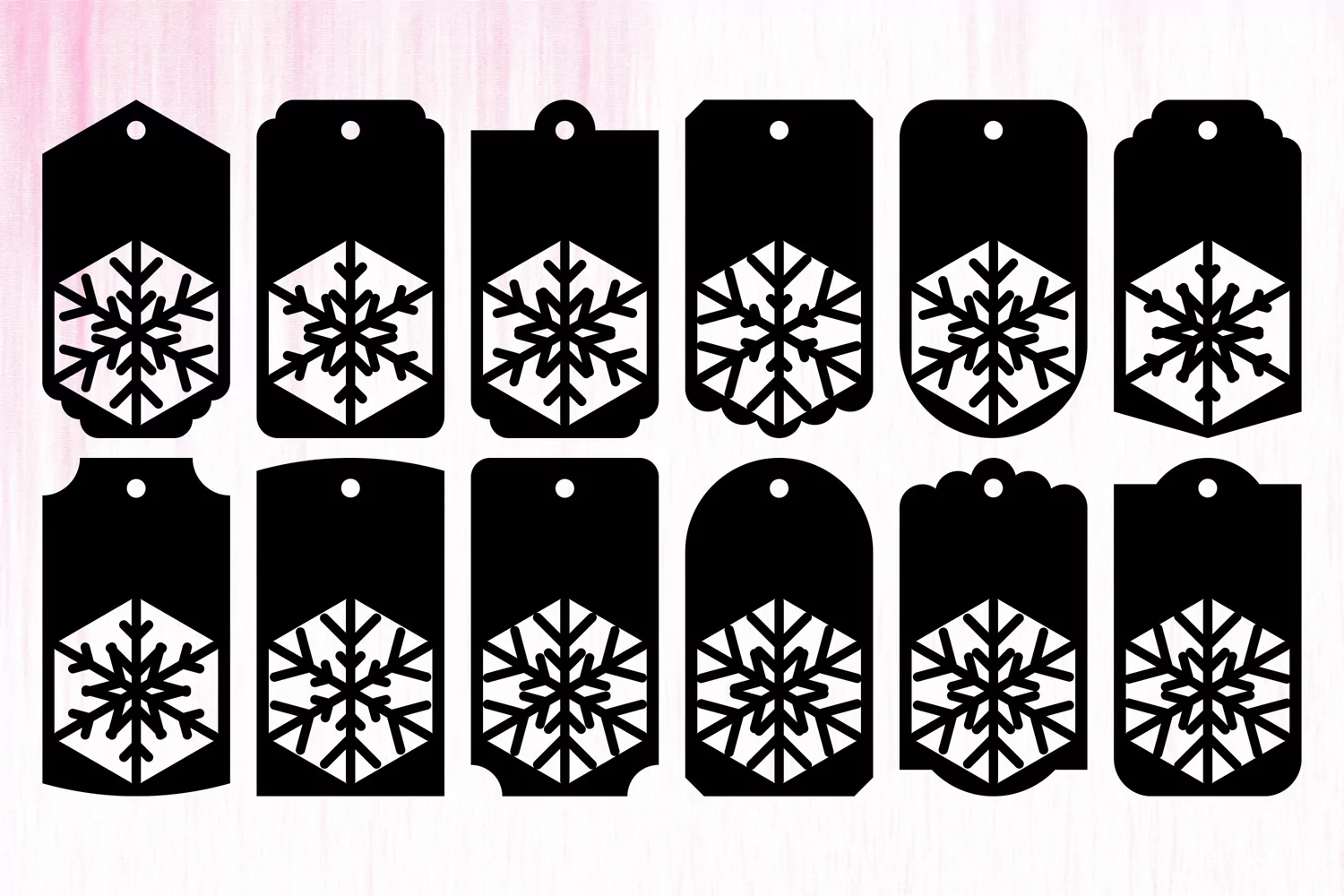 Christmas Gift Tags Template. Hang Tags SVG. Sale Tags SVG product image 1