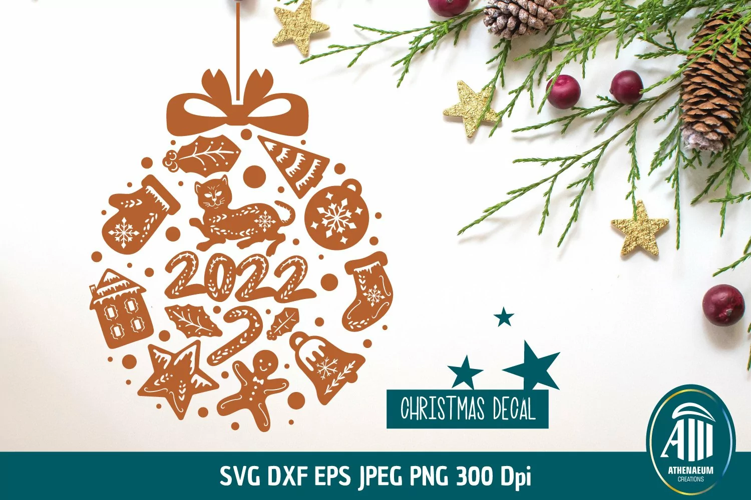 Glass sticker| Wall Sticker| Christmas Window Decal|Christmas Cookies svg
