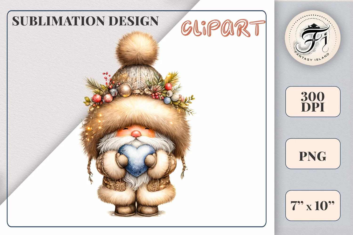 Add holiday magic to your winter projects with this Christmas gnome watercolor clipart! High-resolution PNG with transparent background, perfect for cards, decor, and scrapbooking.