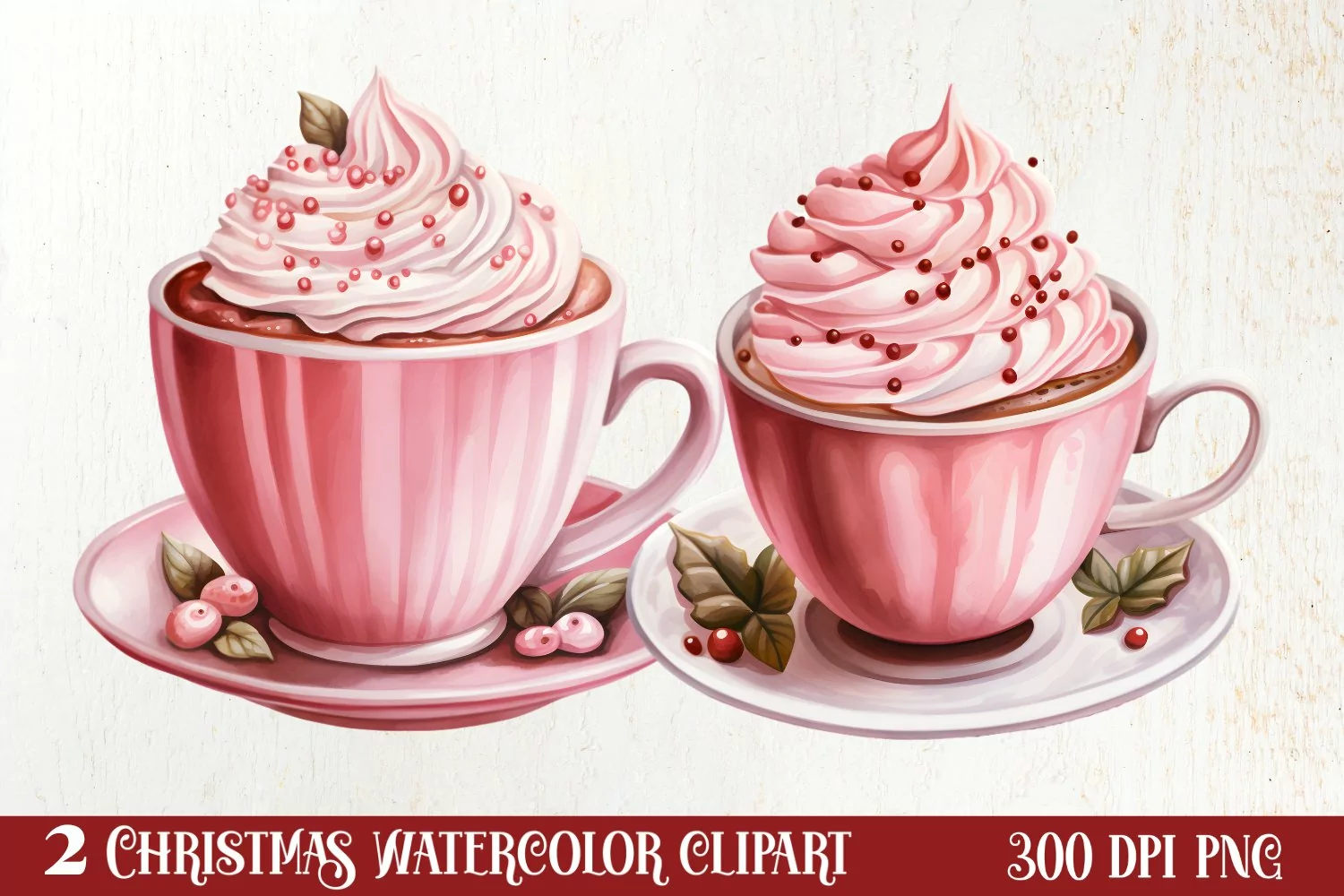 Christmas Hot Cocoa Sublimation Clipart, Christmas PNG product image 1