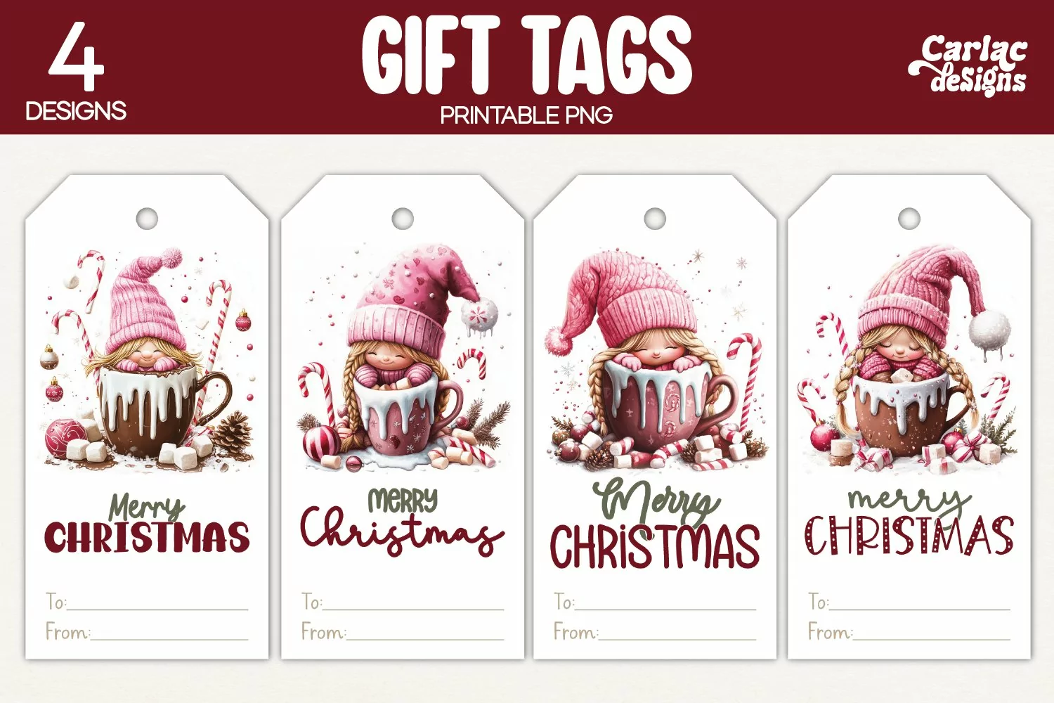 christmas hot drinks gift tags