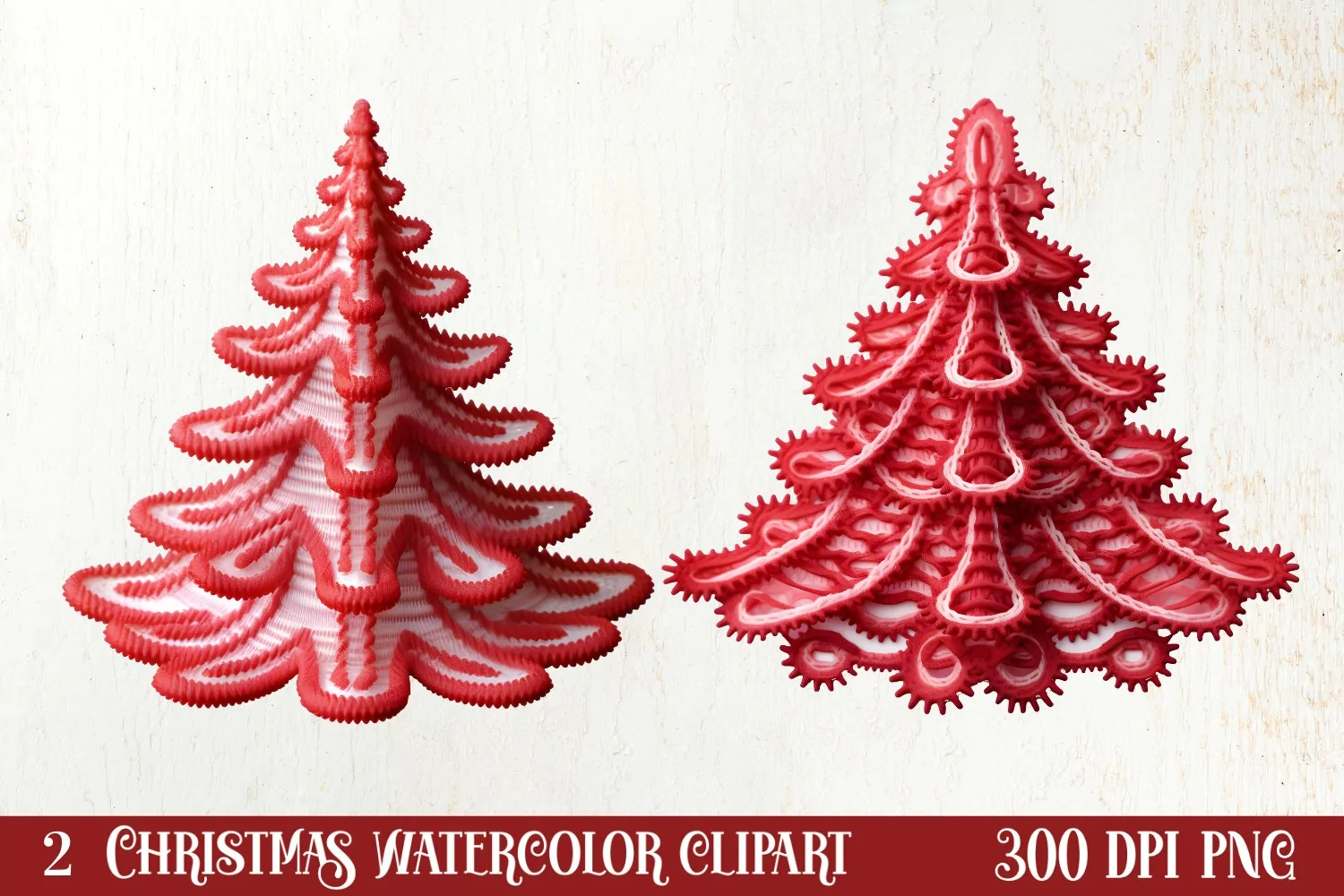Christmas Knitting Clipart Sublimation, Christmas Clipart product image 1