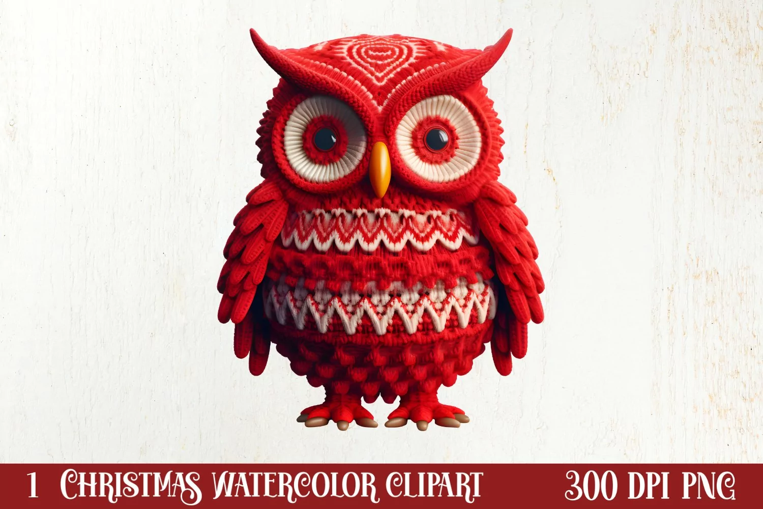 Christmas Knitting Clipart Sublimation, Christmas Clipart product image 1