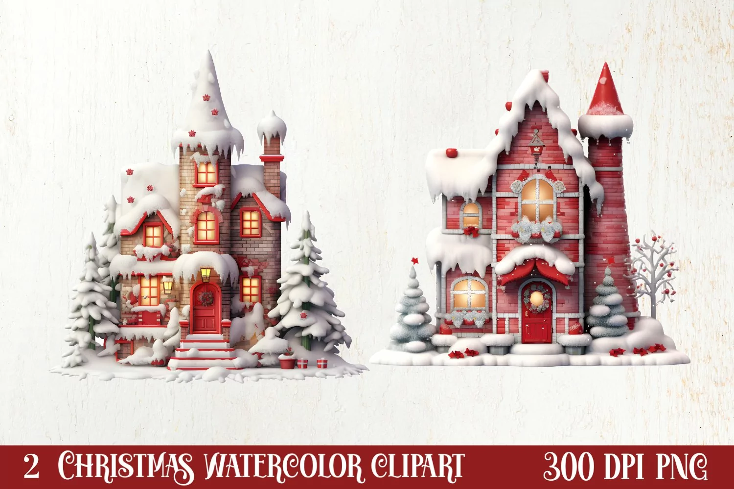 Christmas Knitting Clipart Sublimation, Christmas Clipart product image 1