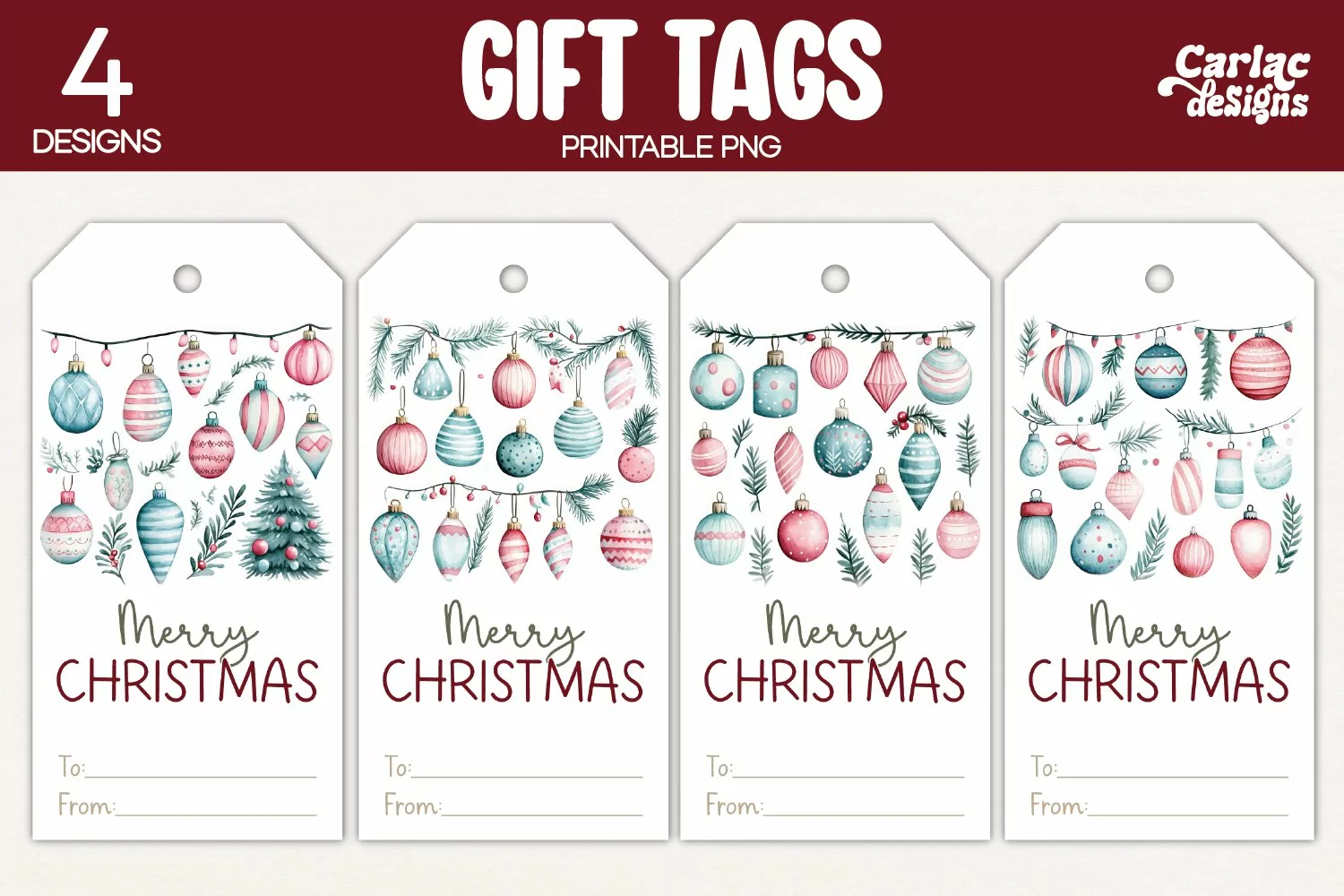 christmas lights gift tags