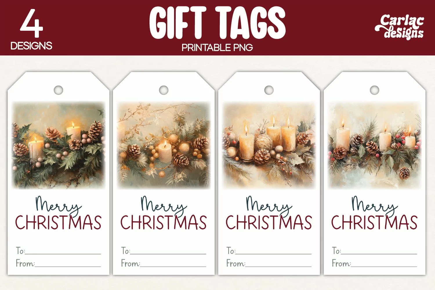 christmas mantel gift tags