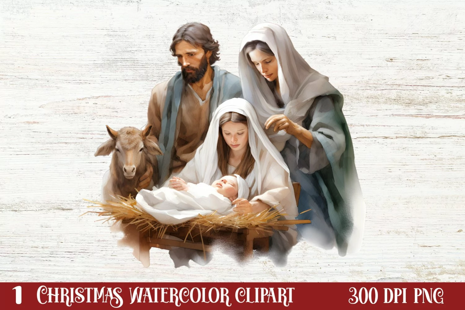 Christmas Nativity Sets Clipart Sublimation, Christmas PNG product image 1