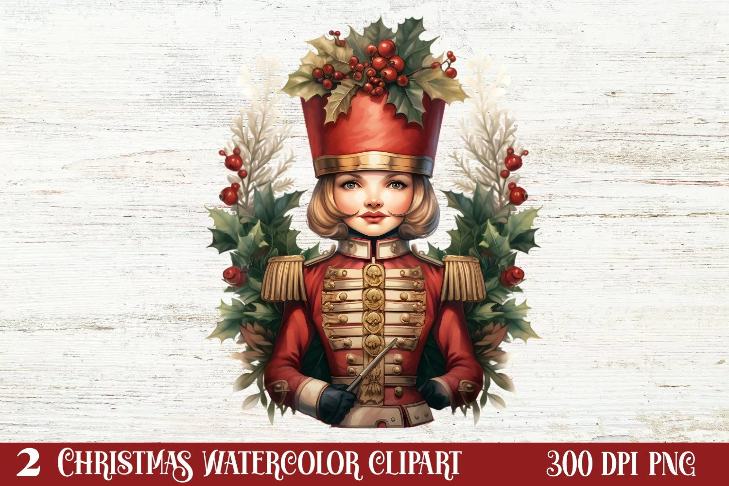 Christmas Nutcracker Clipart Sublimation, Christmas PNG product image 1