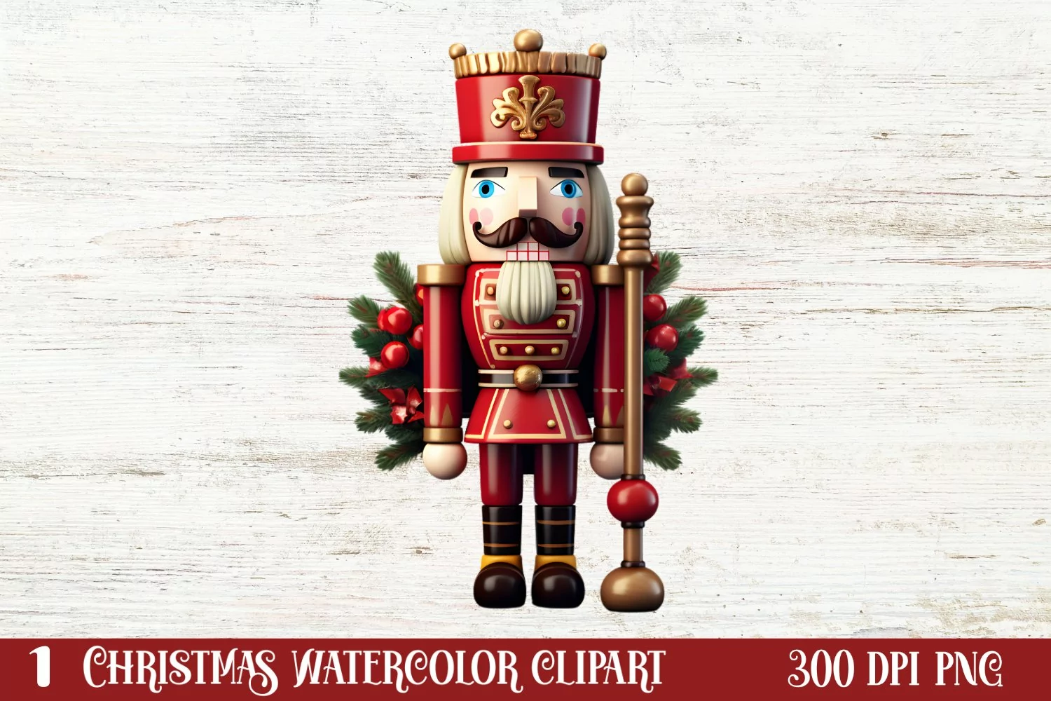 Christmas Nutcracker Clipart Sublimation, Christmas PNG product image 1