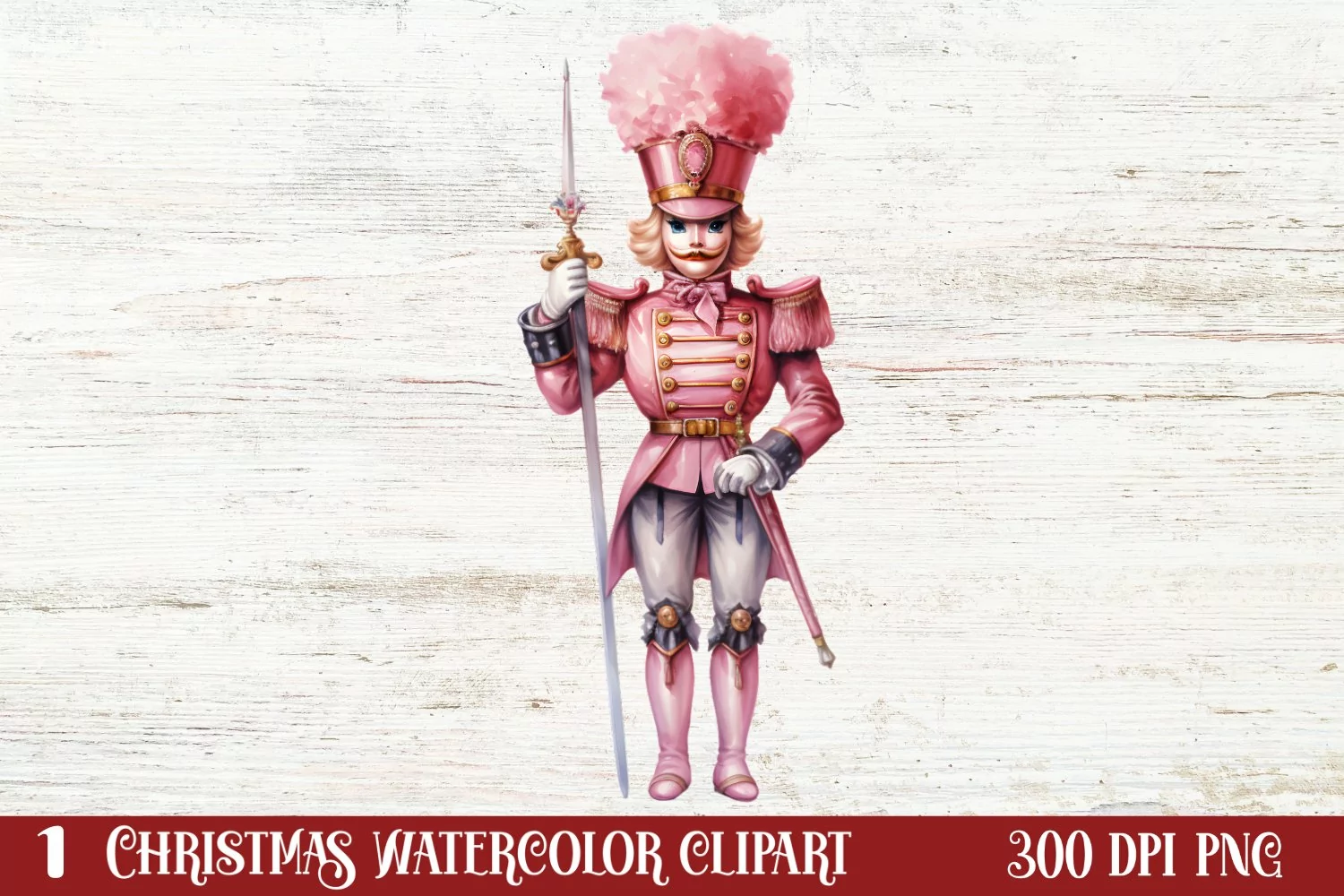 Christmas Nutcracker Clipart Sublimation, Christmas PNG product image 1