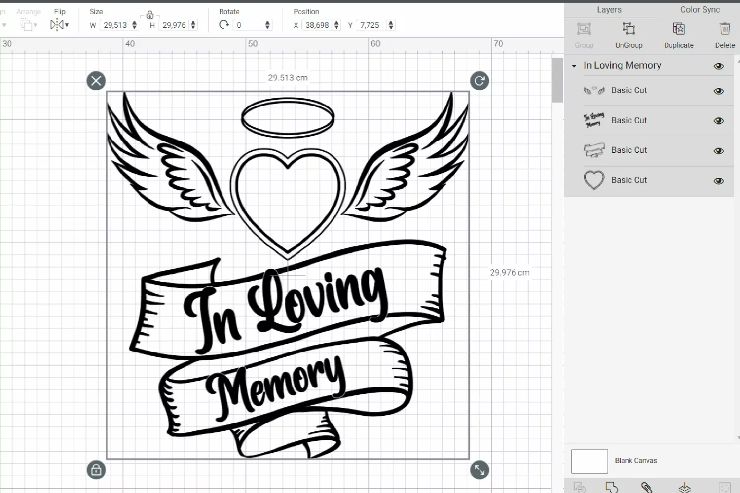 Christmas Ornament In Loving Memory Cut File SVG Heart Wings