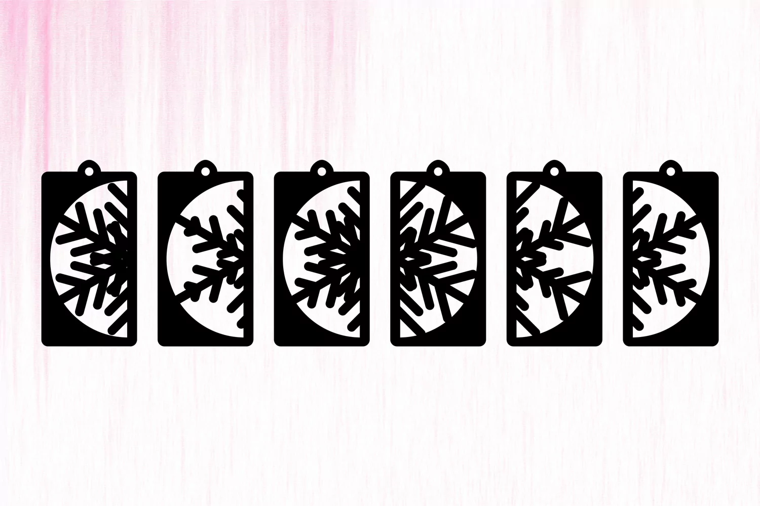 Christmas Tags SVG. Christmas Tags with Snowflakes product image 1
