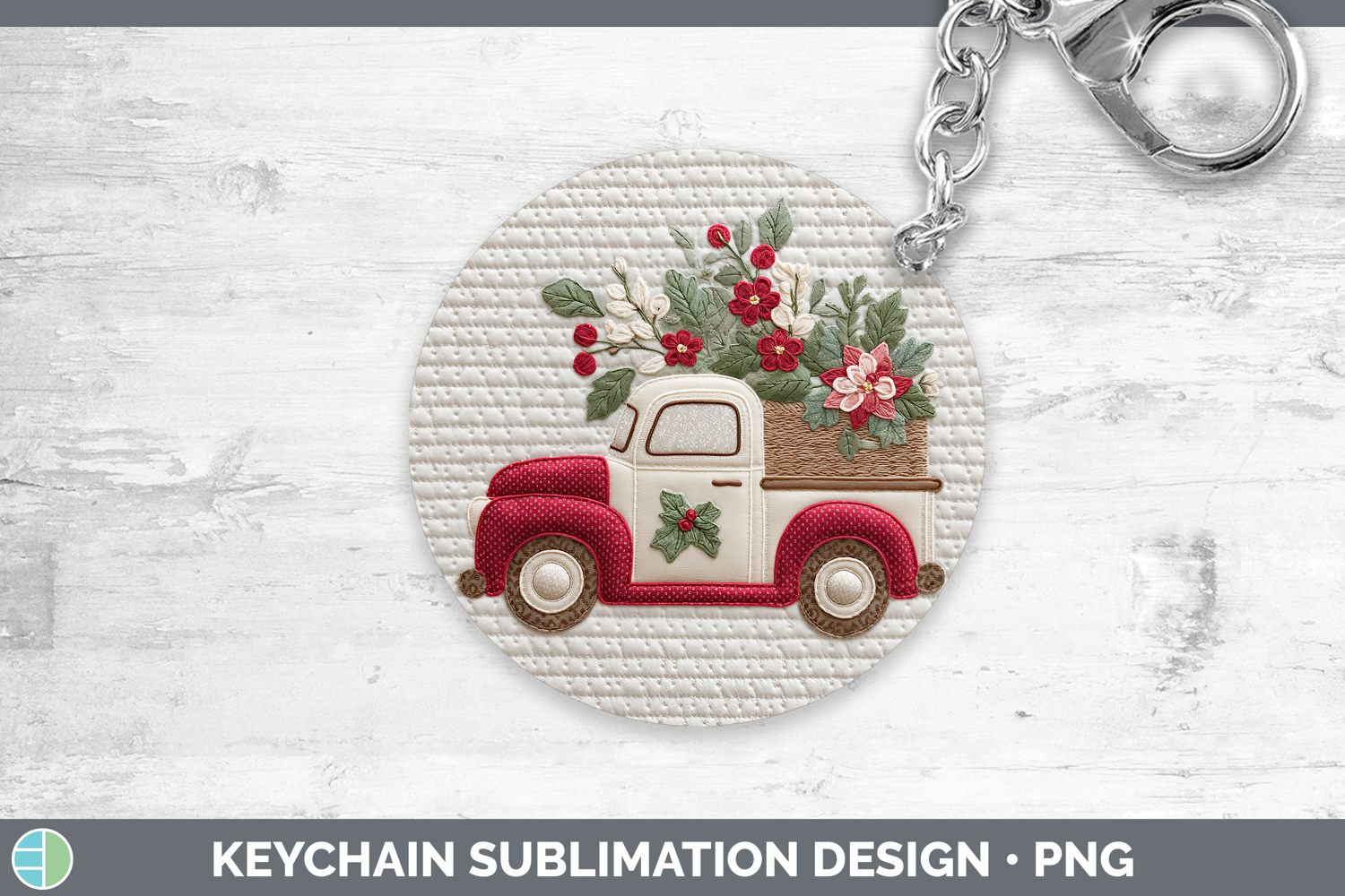 GorgeousChristmas Patch Keychain design.
