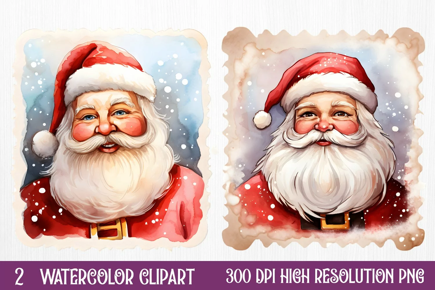 Christmas Postage Stamps Sublimation Clipart, product image 1