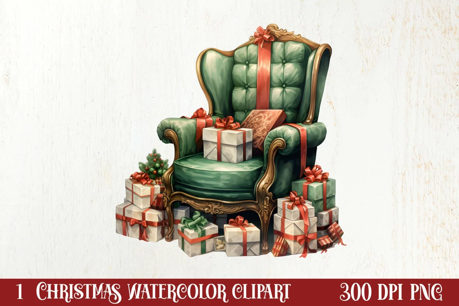 Christmas Reading Sublimation, Christmas Clipart product image 1