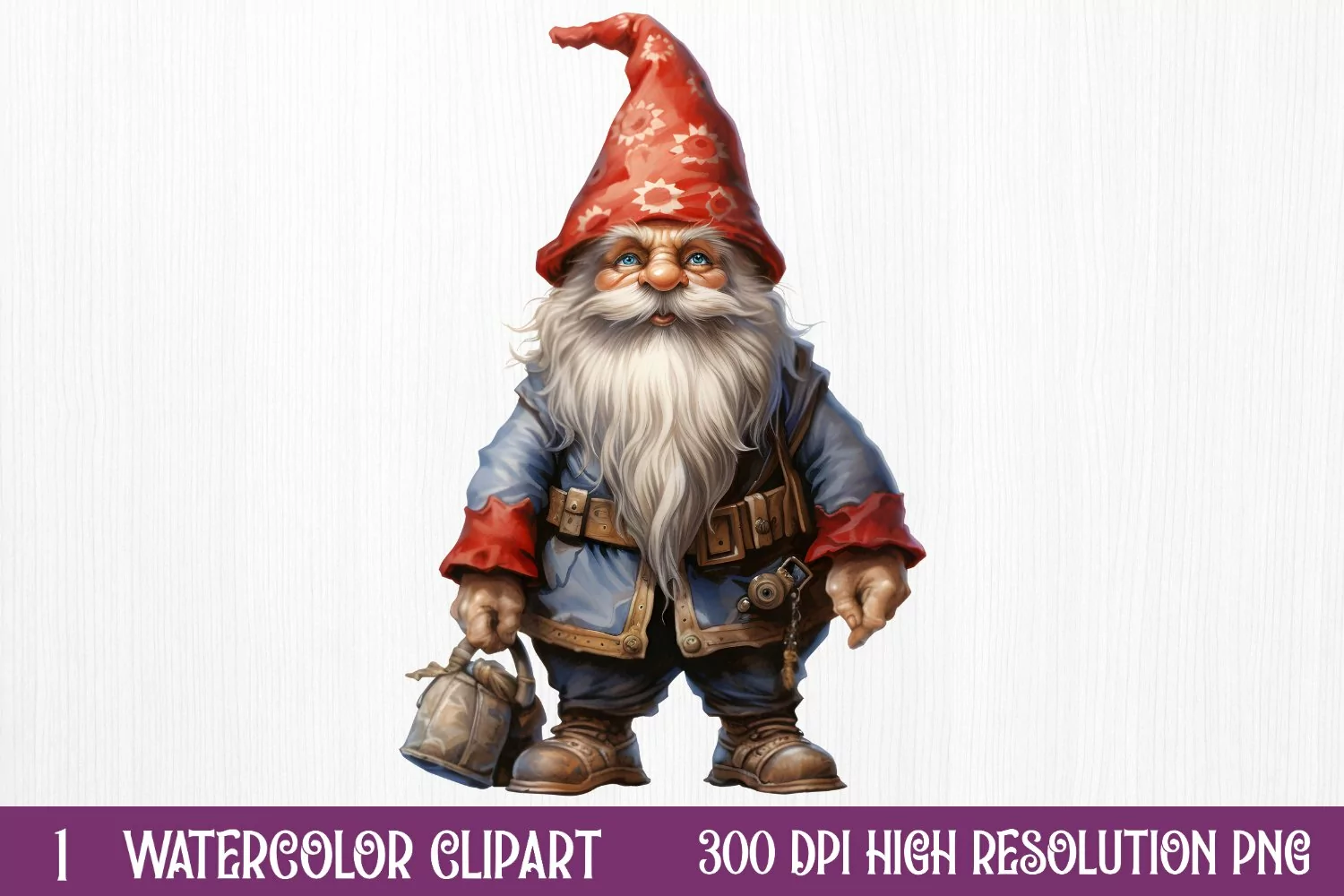 Christmas Santa Gnome Clipart Sublimation, Christmas PNG product image 1
