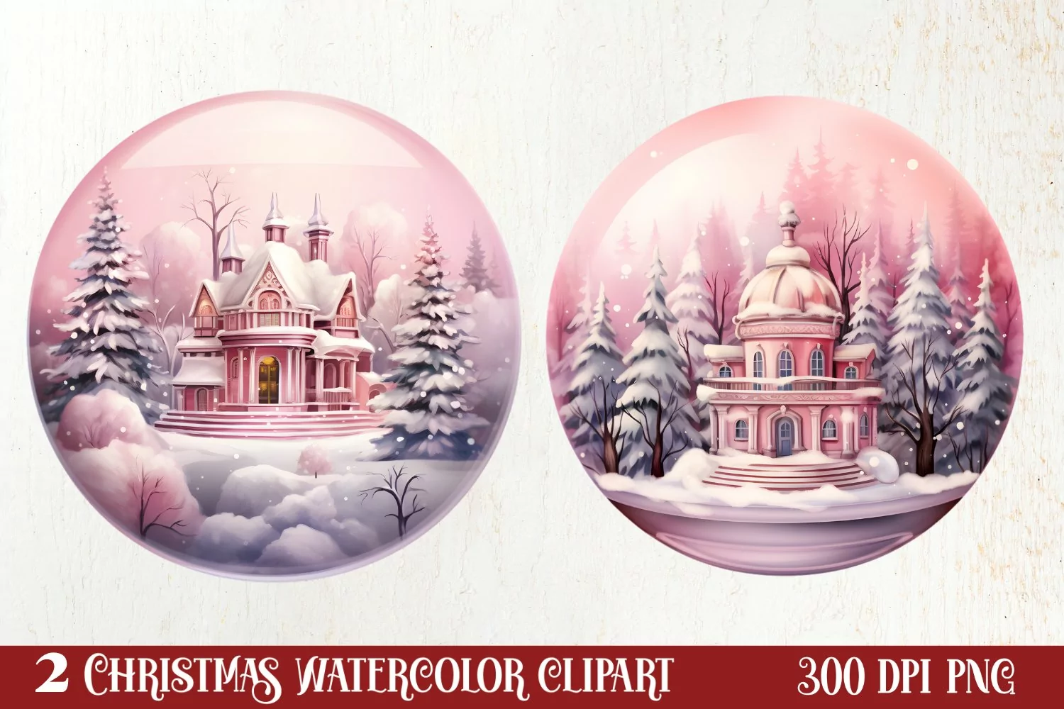 Christmas In Snow Globe Clipart Sublimation, Christmas SVG product image 1