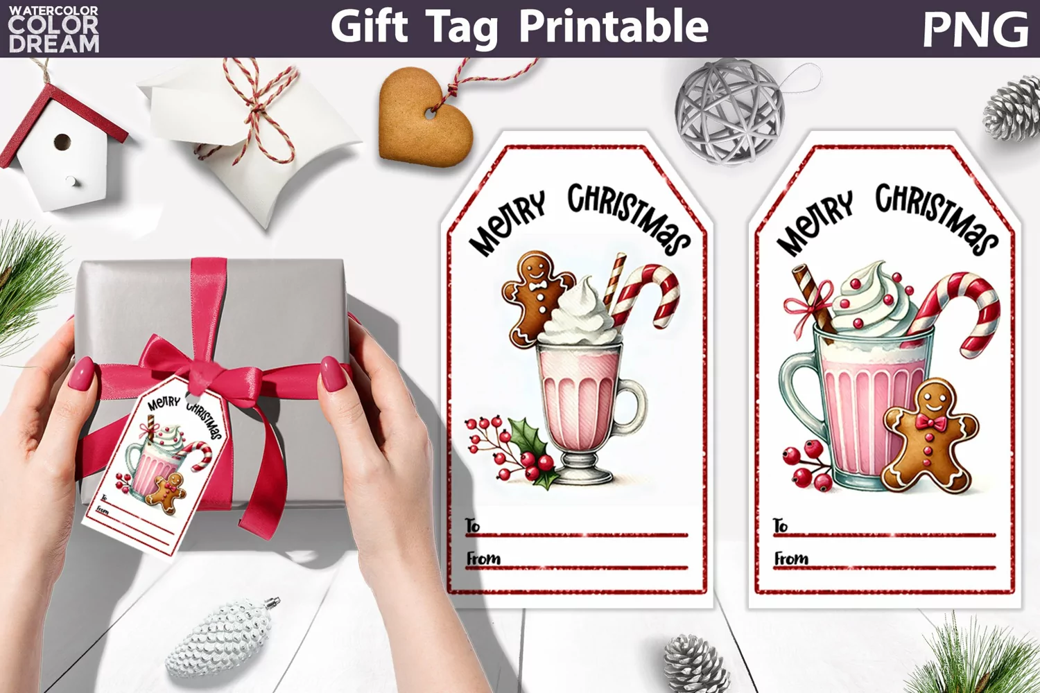Christmas Gift Tag | Christmas Coffee Gift Tag Printable product image 1