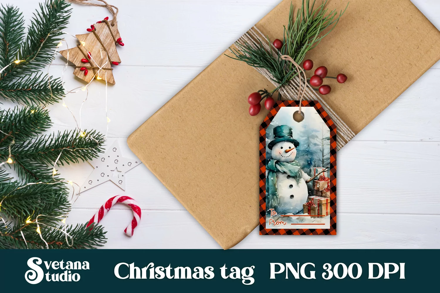 Christmas tags printable | Cute Christmas snowman gift tag