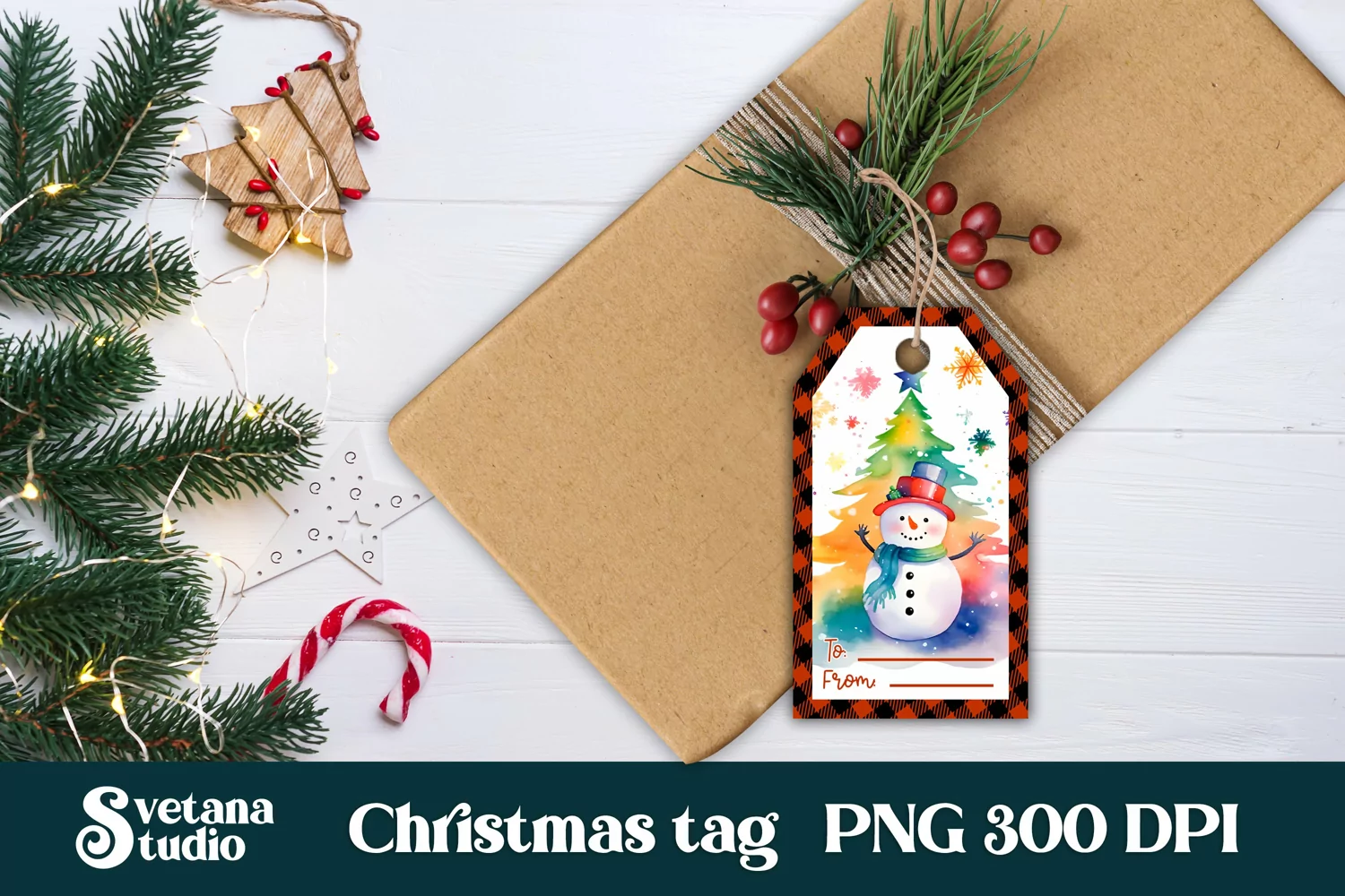 Christmas gift tags printable | Snowman gift tag PNG