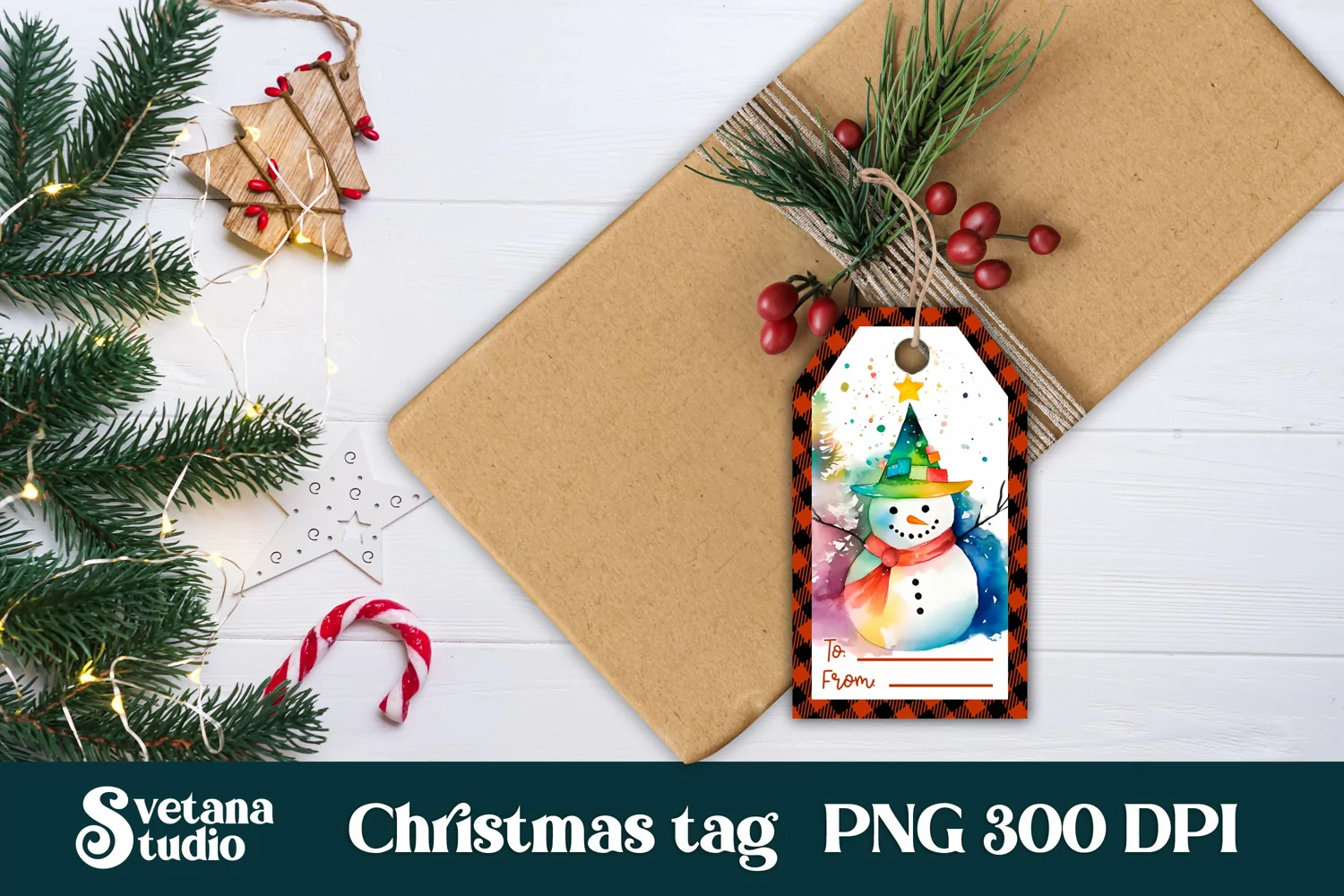 Christmas gift tags printable | Snowman gift tag PNG design