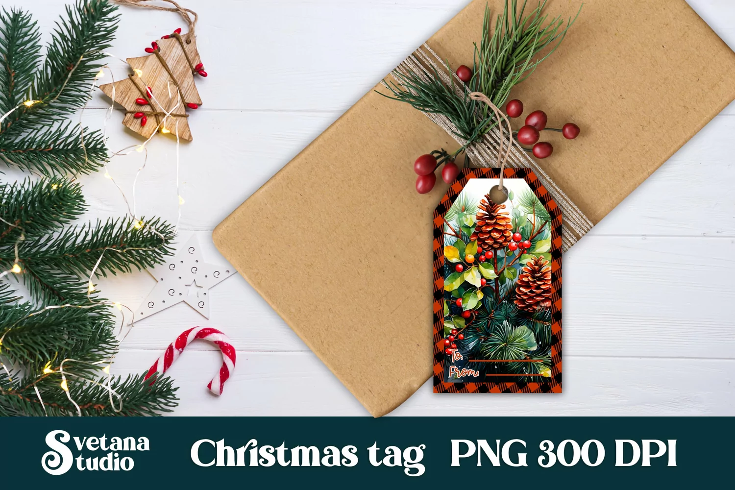 Christmas tree cone gift tags printable, Christmas gift tag PNG, Christmas tree cone tag PNG.