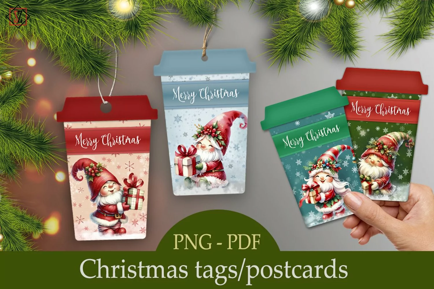 Christmas tags/postcards product image 1