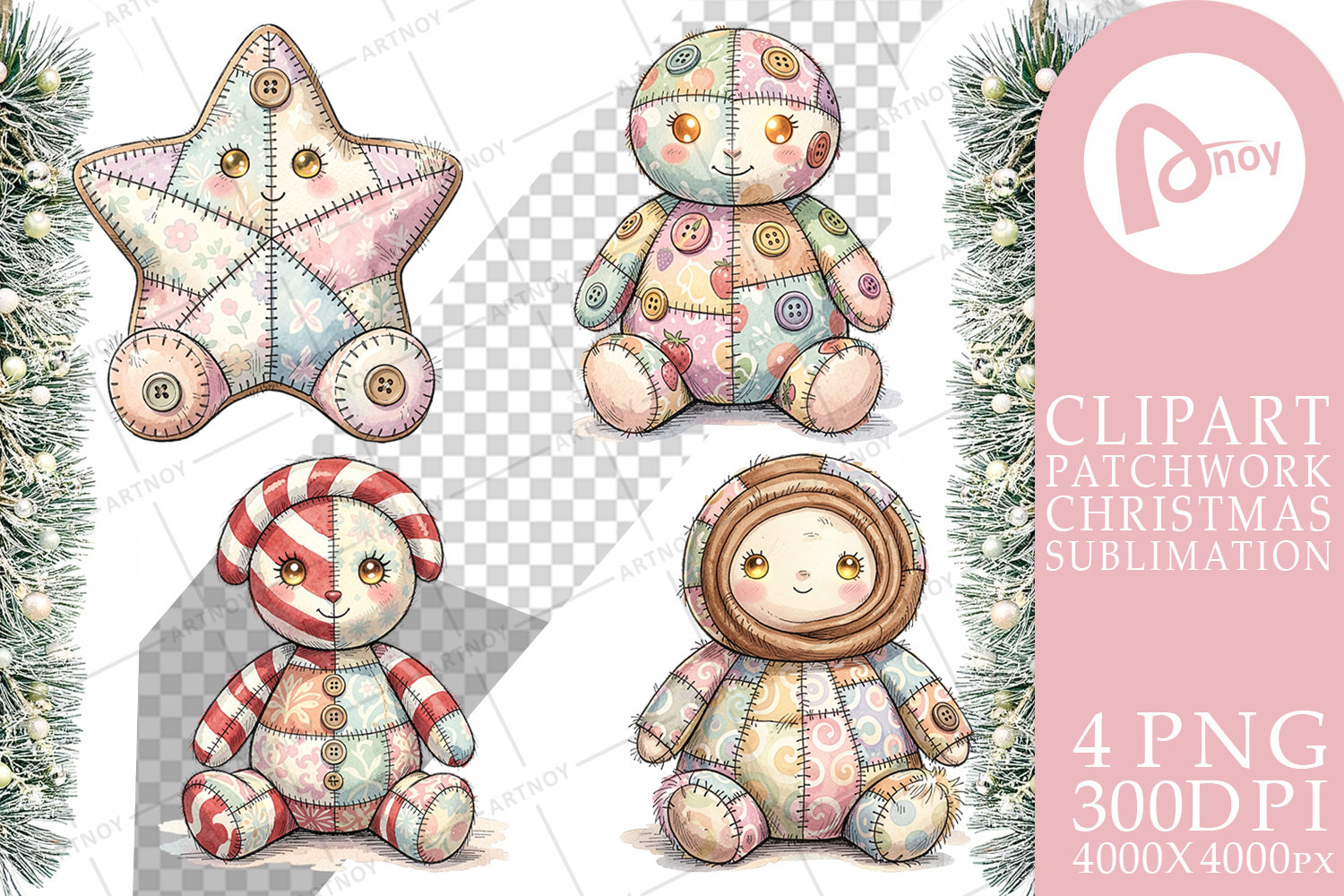 Christmas Treat Patchwork Sublimation product image 1