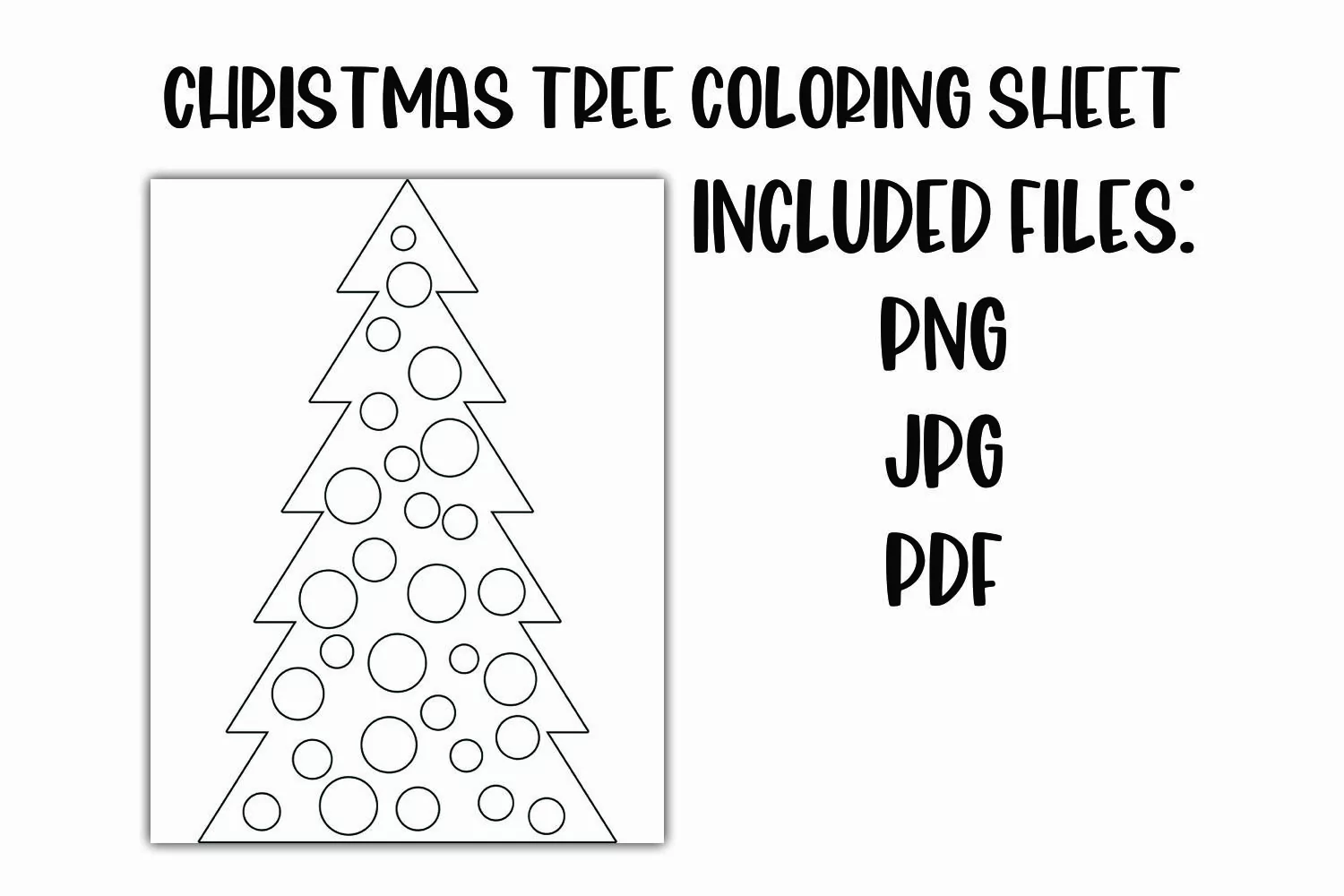 Christmas Tree Coloring Sheet for Kids product image 1