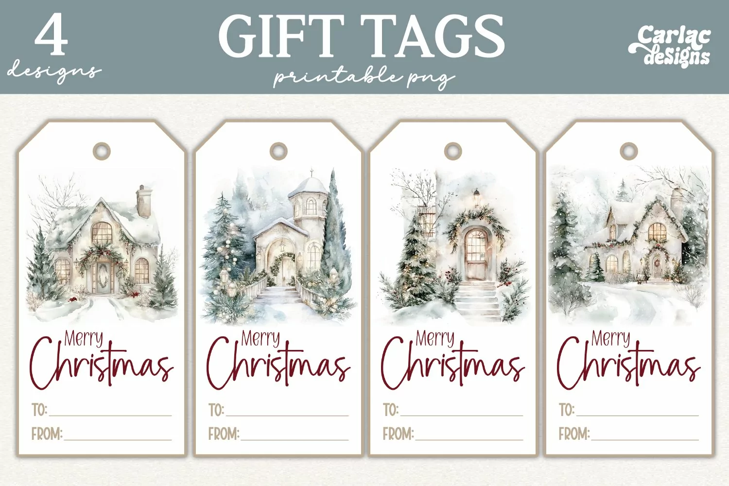 christmas tree gift tags