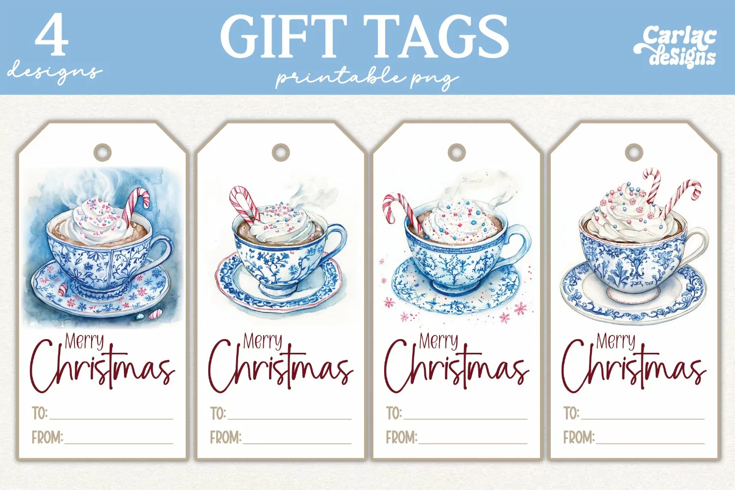 christmas tree gift tags