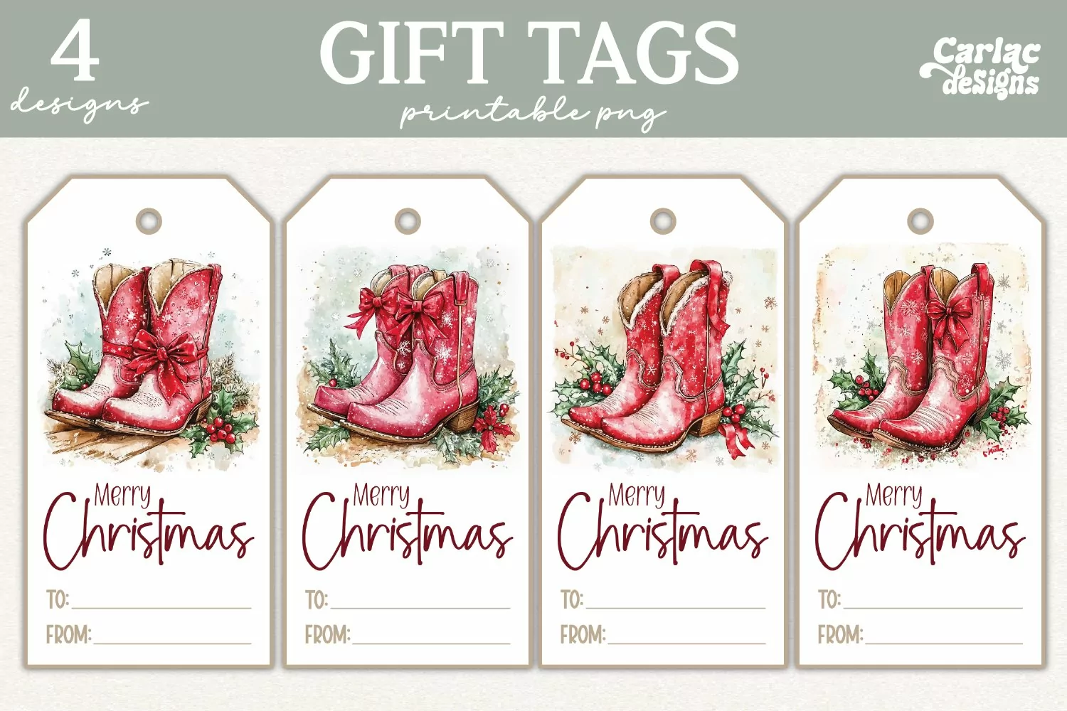 christmas tree gift tags
