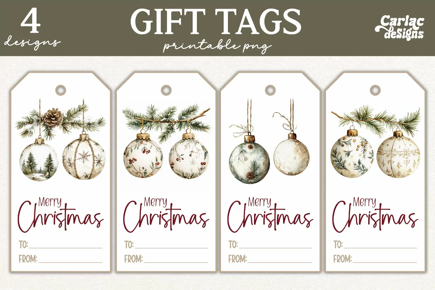 christmas tree gift tags
