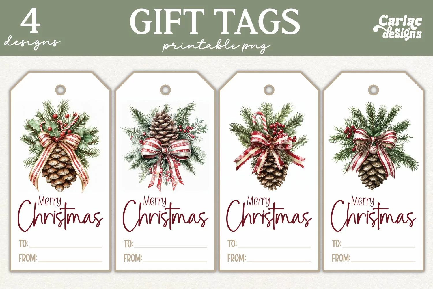 christmas tree gift tags