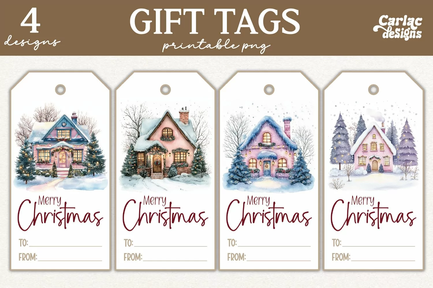 christmas tree gift tags