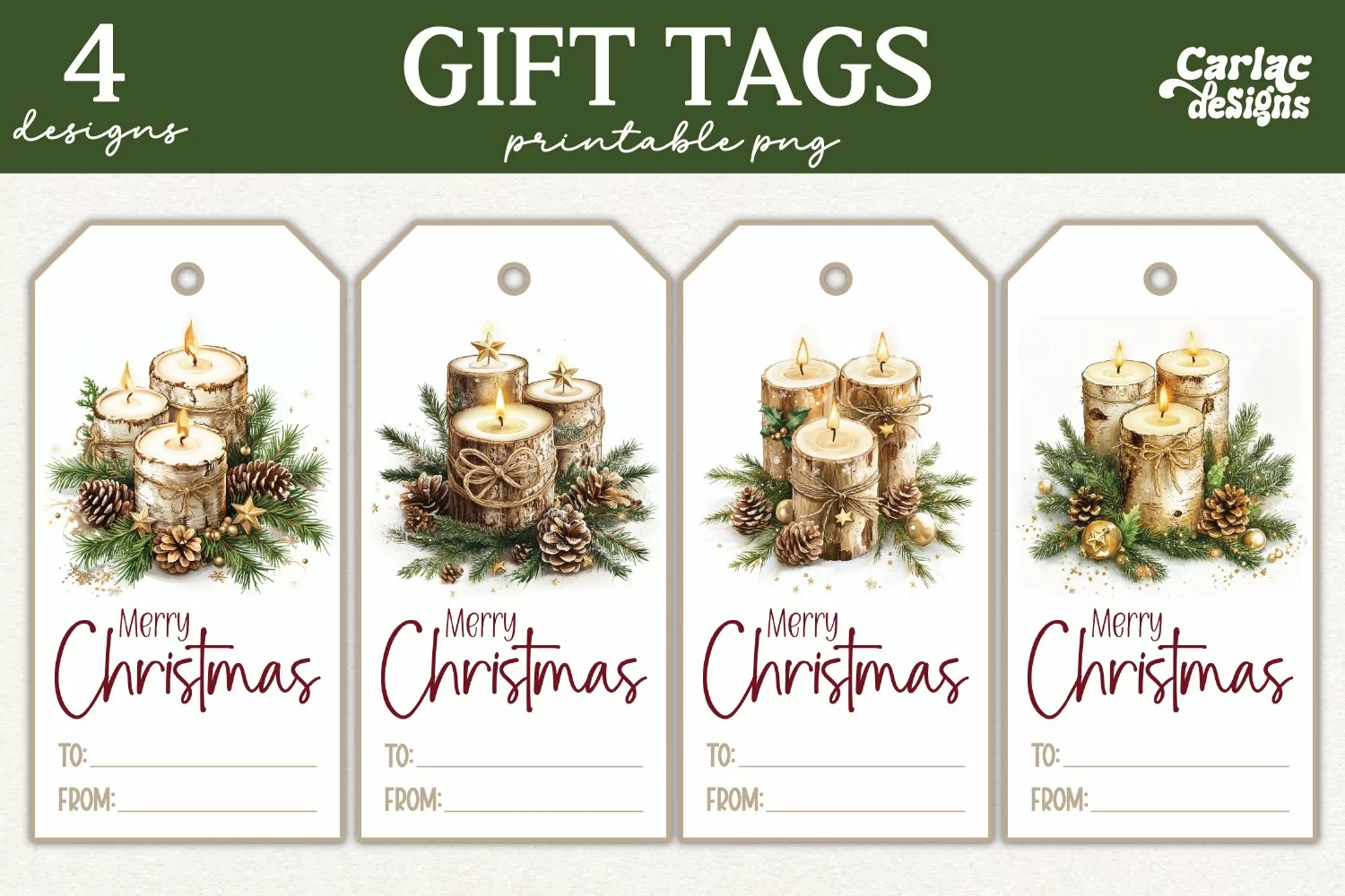 christmas tree gift tags