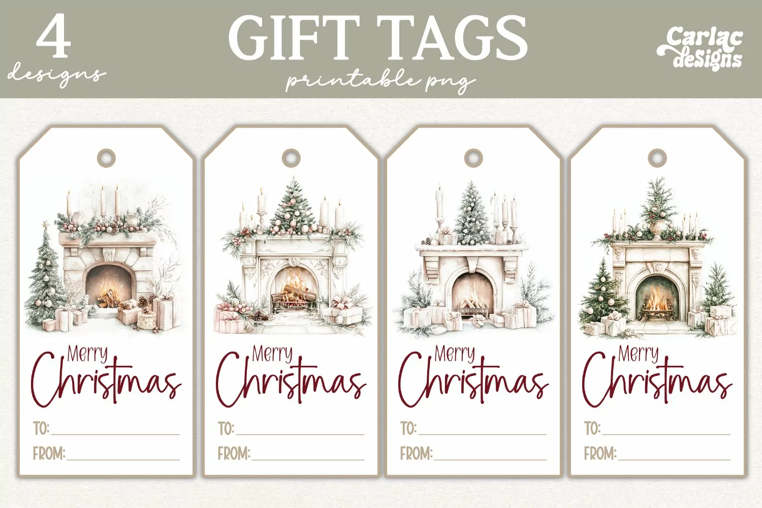 christmas tree gift tags
