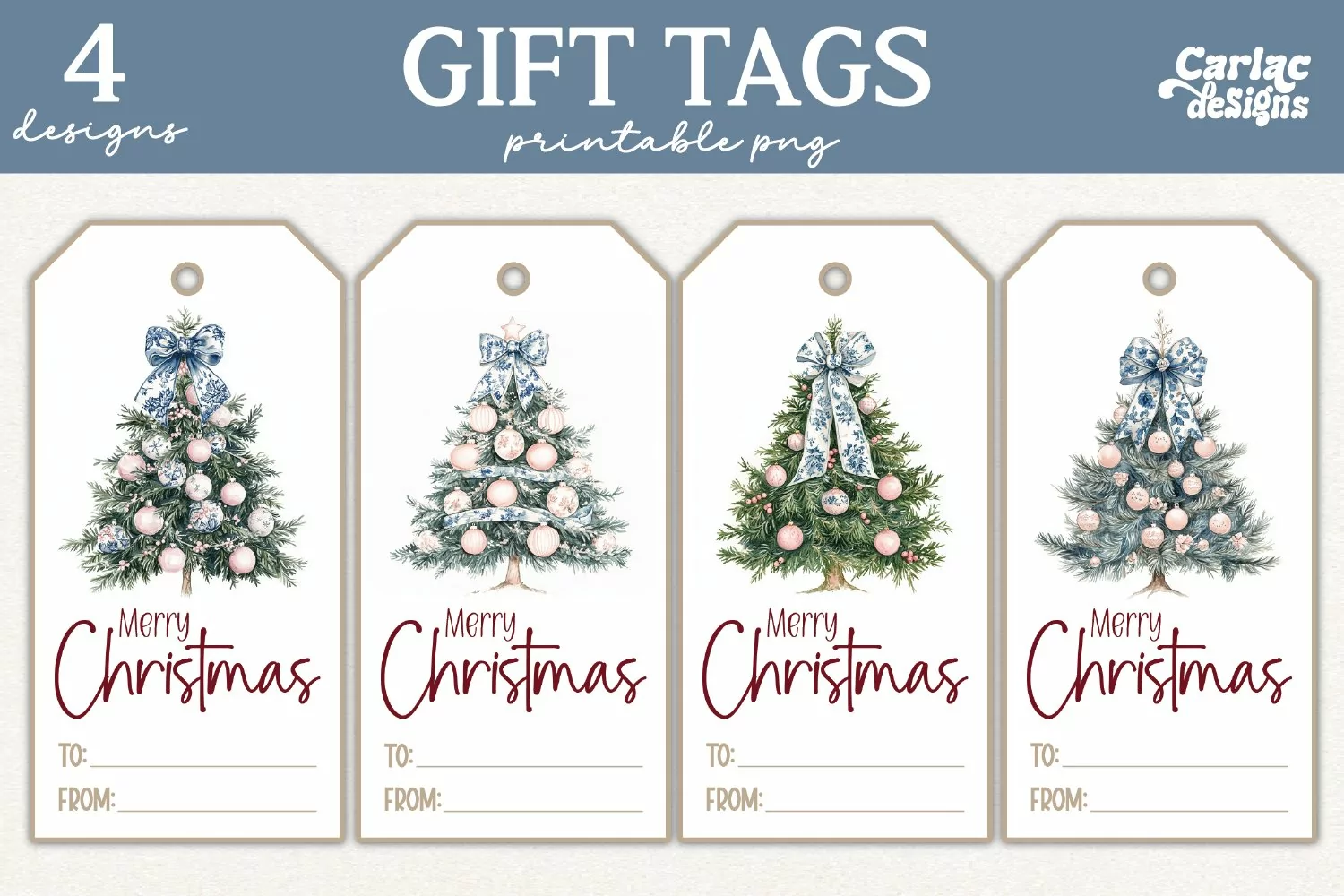 christmas tree gift tags