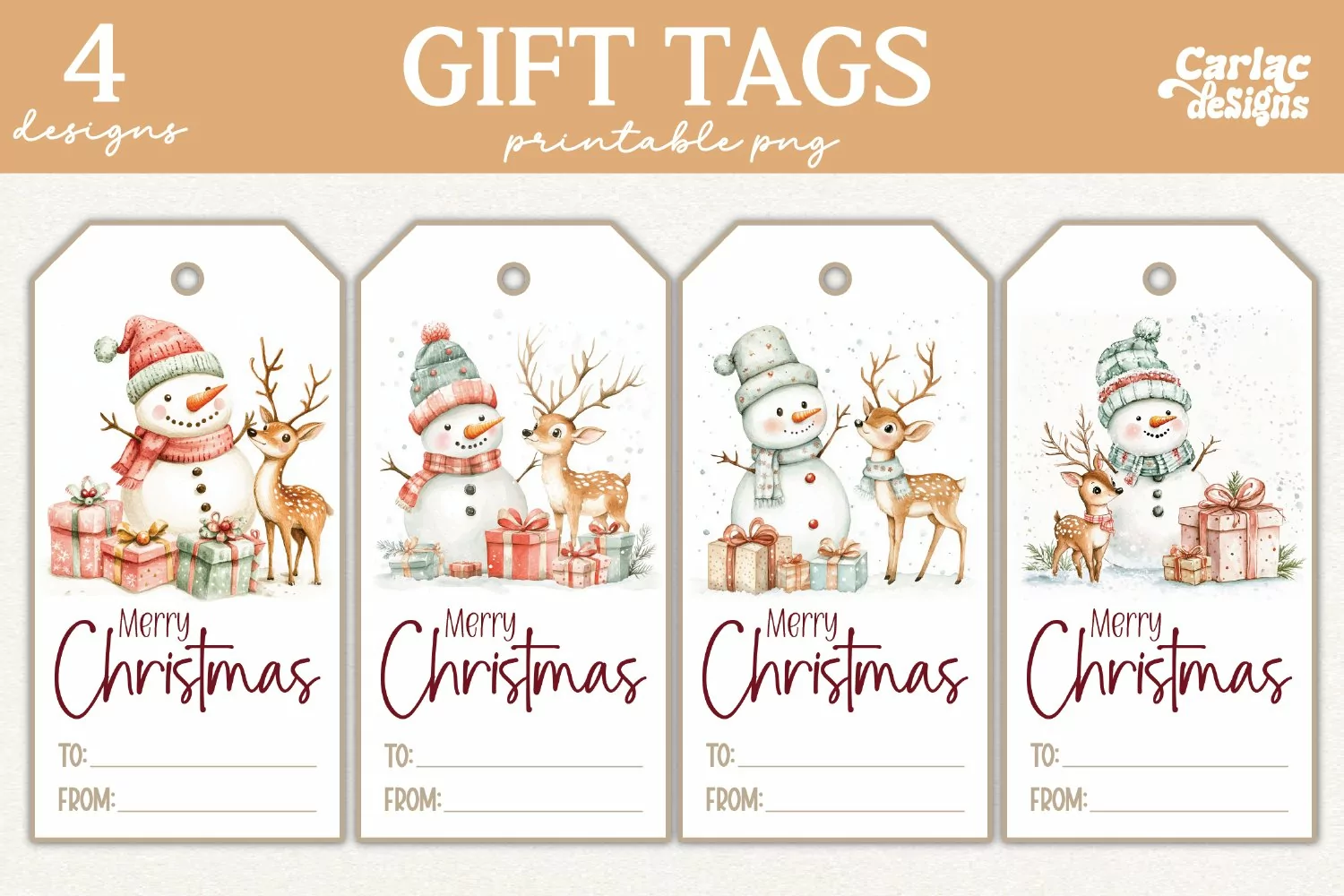 christmas tree gift tags
