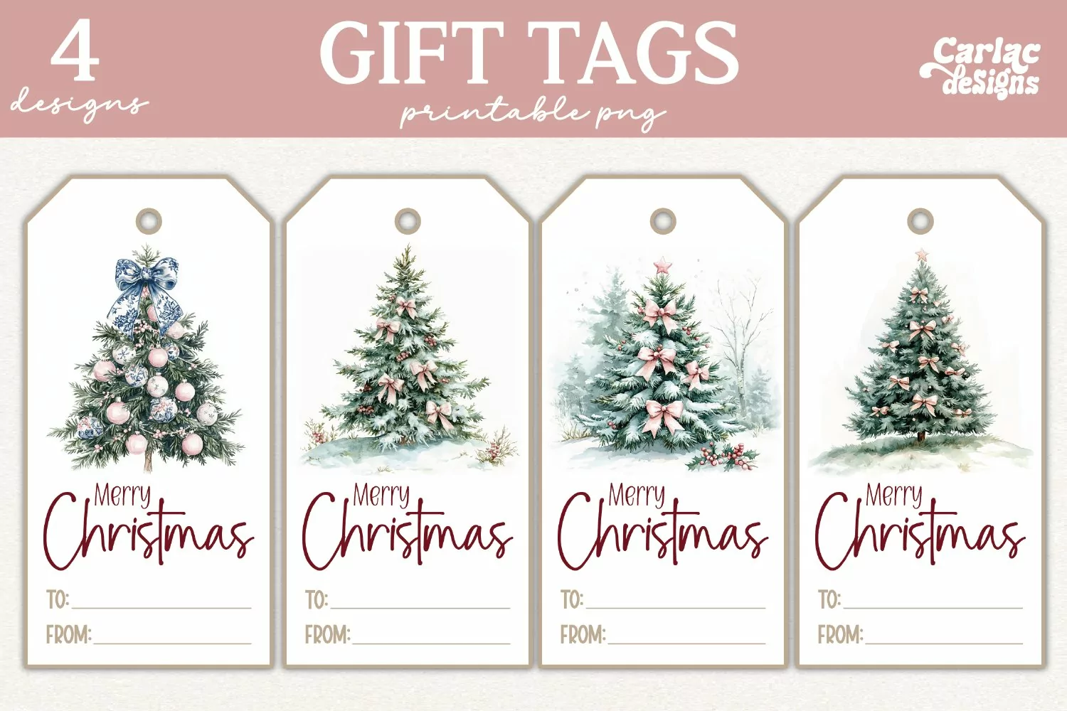 christmas tree gift tags