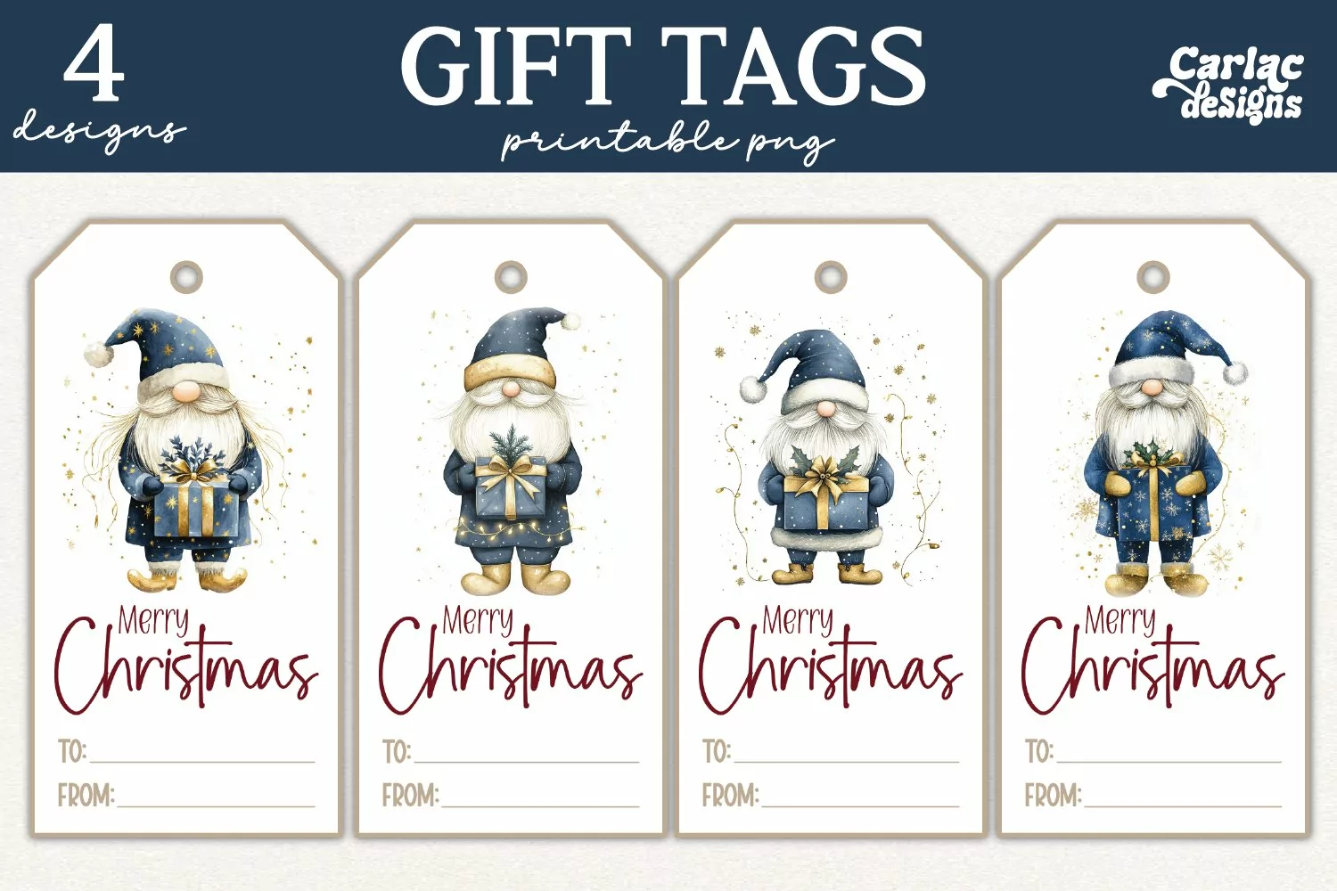 christmas tree gift tags