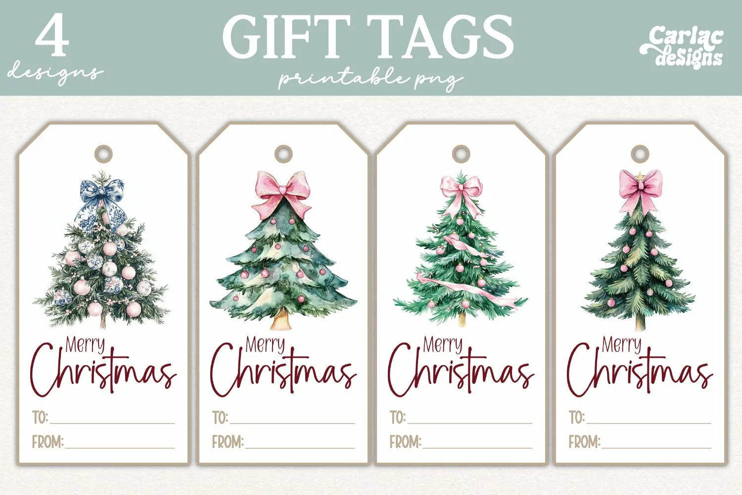 christmas tree gift tags