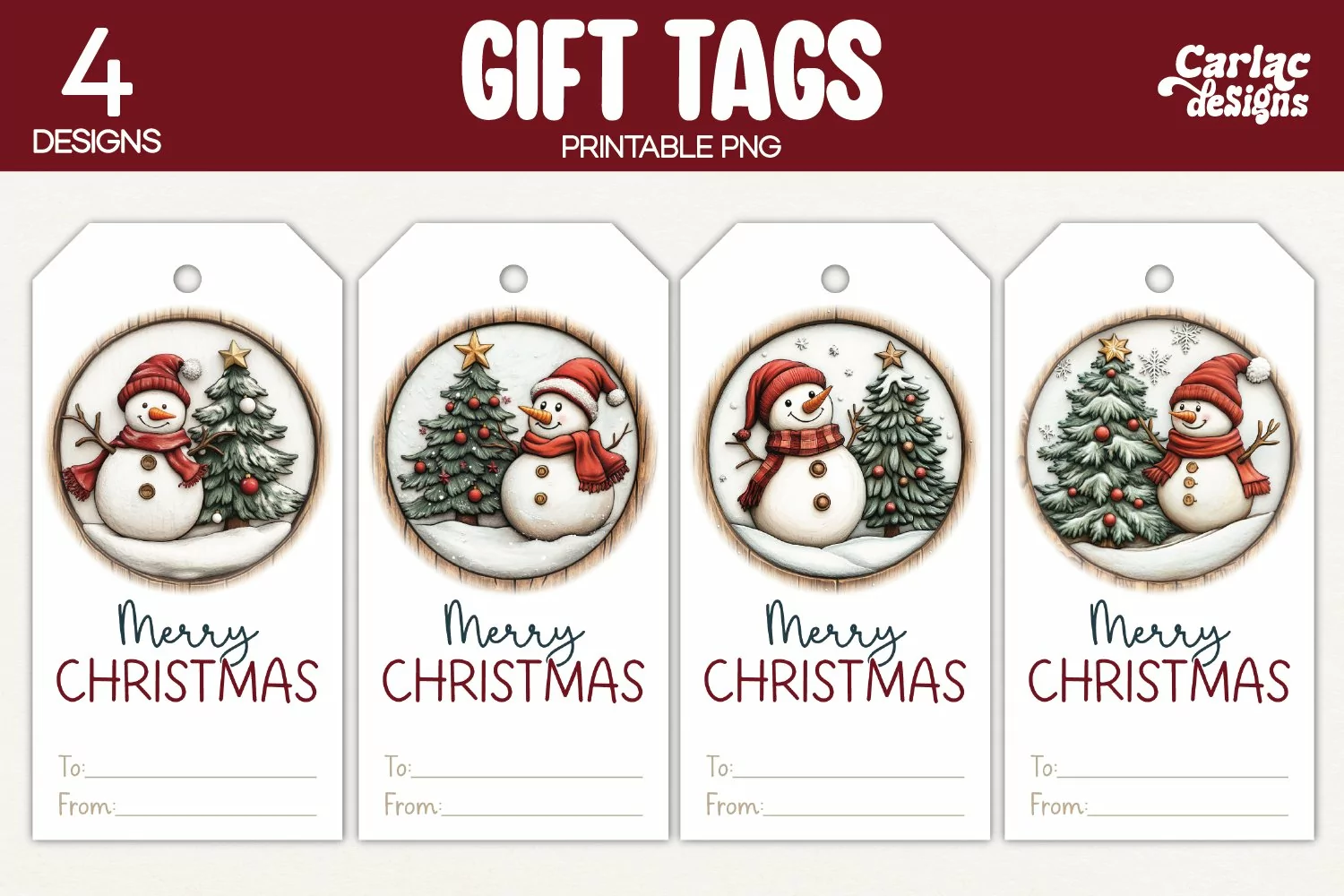 christmas tree gift tags