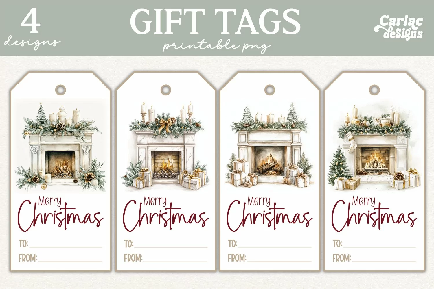 christmas tree gift tags