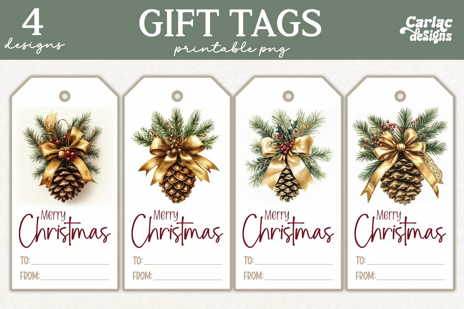 christmas tree gift tags